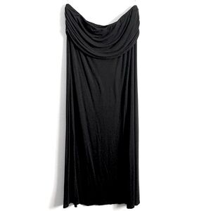 Design History Black Strapless Midi Dress